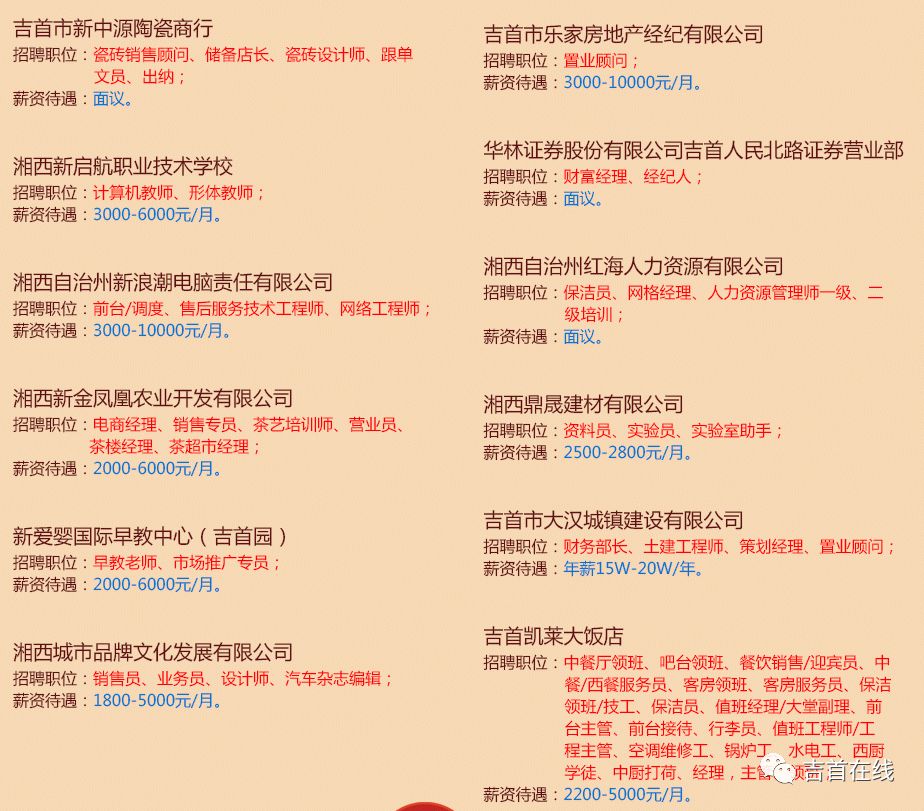 吉首招工信息最新招聘，探索湘西地区的就业机遇