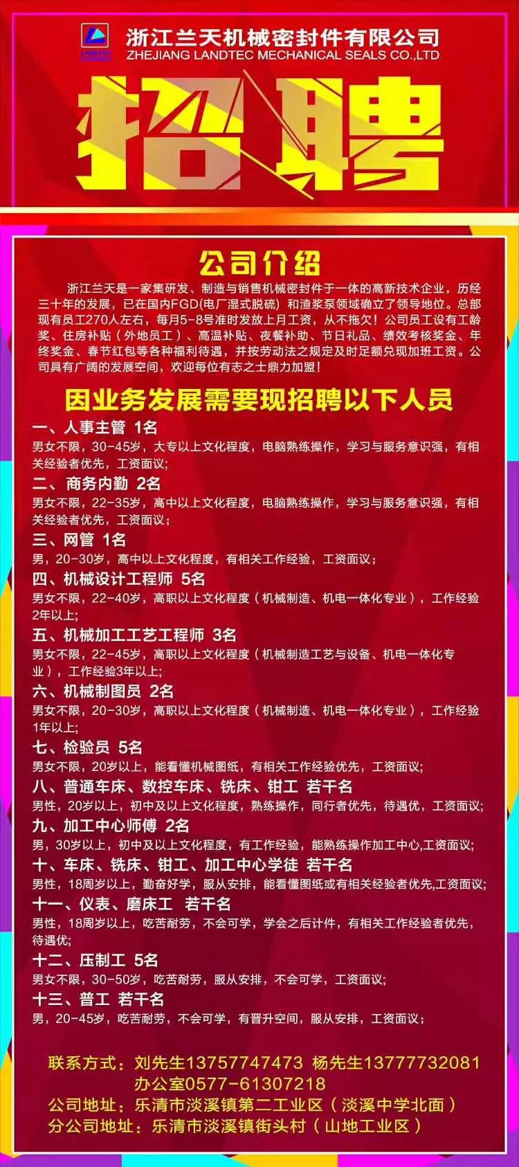 河口镇招聘信息最新招工